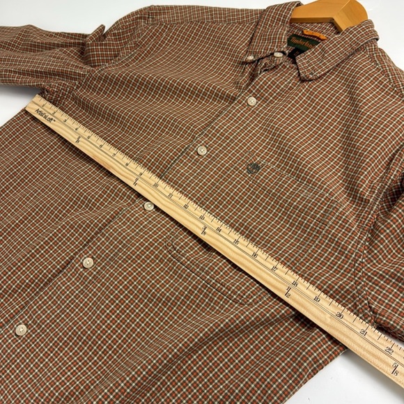 Timberland Brown Casual Flannel Button Down Shirt Size Medium - Picture 4 of 7